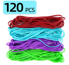 Kjahlal Large Heavy Duty Rubber Bands - 120 Pcs  7x1 8 Inches  Assorted Colors  
