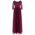 Women Lace Long Dress Wedding Bridesmaid Evening Cocktail Party Elegant Dresses