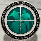   Zombie Silver Challenge Coin Charlie Team Shoot Them In The Head Walking Dead