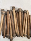 Wood Bobbins Spools Industrial Style Spindles 7 3 8  And 8 75  Wooden Quills Lot