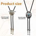 2pcs Bolo Tie For Men Women Leather Necktie Turquoise Stone Necktie