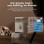 Automatic Water Dispenser Gravity Waterer With Stainless Steel Bowl- 8 5l