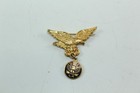 Vintage Fraternal Order Of Eagles La Brooch Pin Gold-tone Eagle