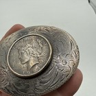 1922 Peace Dollar Sterling Silver Sss Belt Buckle Vintage