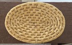 Oval Rattan Wicker Woven Basket With Lid Boho Cottage Core