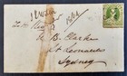 1864 Queensland Ship Letter Cover Ties 6p Stamp Cd Brisbane-sydney