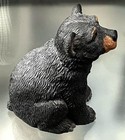 Sitting 6  Black Bear Resin Figurine Wildlife Cabin Decor Rustic home Accent
