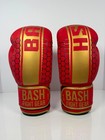 Bash Fight Gear Boxing Gloves Red Gold Hook   Loop Training Sparring Gloves