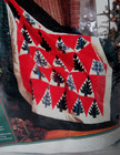 Quilt Christmas Blanket Throw Wall Hanging Hand Quilted Cabin Farmhouse Cozy
