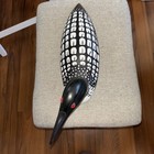 Vintage Hand Carved Hand Painted Loon Figurine Decoy Wooden 19    