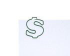 100 Count Green Dollar Sign Shaped Paper Clips Cash Money
