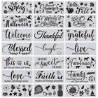 Letter Stencils 21 Pieces 13 6 X 6 Inch Reusable Calligraphy Alphabet Word