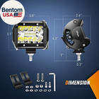 2 Pcs 4 Inch 60w Led Pods With 2 Inch Tow Hitch Mounting Brackets Backup Reverse