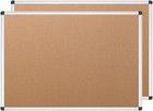 Modern 36x24 Inches Cork Board With Silver Frame - Pack Of 2 For Home   Office