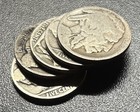 5 Coin Lot Of Vintage Buffalo Indian Head Nickel For Jewelry   Antique Reverse
