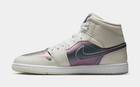 Nike Air Jordan 1 Mid Se Shoes  iridescent  Phantom Ih4107-030 Men s Sizes New