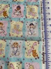 Vintage Michael Miller Fabric Baby Blocks C 2224 Pink Blue 22 X 43 In  Nursery