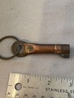Vintage Copper Hollow Barrel Door Padlock Lock Skeleton Key