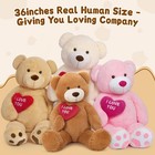 Maogolan Big Teddy Bear With I Love You Red Heart  36  Cuddly Large Teddy Bea   