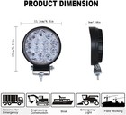 42w Led Round Light  4 5inch Light Pods 12v 24v Spot Flood Work 2 Pcs-42w 