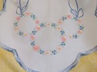 19 5  High Drawstring Bag Hm W  romantic Vtg Hand Embroidery Floral Panel    New