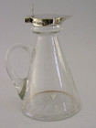 Superb English Sterling Silver Topped Whisky Noggin Decanter 1945 Barware