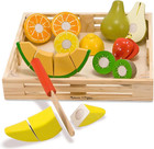 Melissa   Doug Cutting Fruit Set  18pcs   Wooden Play Food Set   1 Scratch Art M