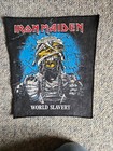 Rare Vintage 80 s Iron Maiden - World Slavery Back Patch   Pins