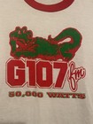 Vintage 70s G107 Fm Radio Station 50000 Watts Rare White T-shirt Size Large d191