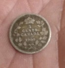 1908 Canada 5 Cents Small Silver Coin In Ungraded Excellent Condition