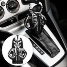 Halloween Car Gear Shift Hoodie Cover Black  White Skeleton