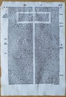 Ad Hebreos - Koberger Original Incunable Leaf Biblia Latina Folio - 1498
