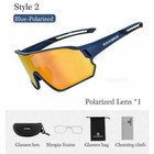 New Rockbros Polarized Cycling Glasses Full Frame Sports Sunglasses Blue Goggles