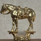 Vintage Western Show Rodeo Horse Gold Trophy Heavy 12    Topper Beautiful Freeship