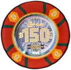 2025 Funded 1hodl Club Bit Coin  150 Bits  Poker Chip   Signed Coa    pcgs Ms-69