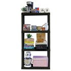 Storage Black Shelf 4 Tier Kitchen Shelving Heavy Duty Home Space Organizer Rack