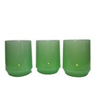 Vintage Georges Briard Mint Green Rocks Old Fashion Tumblers Barware Set Of 3