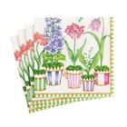 Caspari Window Garden Boxed Paper Cocktail Napkins - 40 Per Box