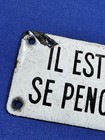 C1945 French Railway Porcelain Plate  it Is Dangerous To Lean Out Of Window 