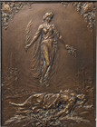1916 Wwi French Bronze Plaque - Wounded Soldier And Nurse By Allouard - Framed