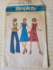  Vintage 70s Simplicity Sewing Pattern Miss Dress 7378 Lrg Sz 16 B 38 Complete 