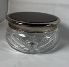 Vintage 1989 Safari Powder Vanity Crystal Glass Jar Tortoise - Ralph Lauren