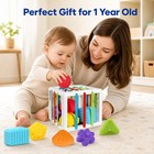 Montessori Toys For 1 Old  6pcs Multi Sensory Shapes  Toddler Developmental    