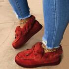 Womens Ankle Moccasin Slippers Winter Warm Loafers Faux Fur Lined Booties Size