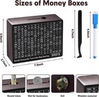 Money Saving Box     Wooden Piggy Bank With 8 Goals For Adults   Kids  Coin   Ca
