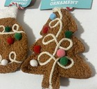 Holiday Style Set Of 3 Christmas Ornaments Fuzzy Felt 5    New 