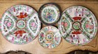 Vintage Famille Rose Medallion Export Porcelain Plate Wall Collection  4 Pcs 