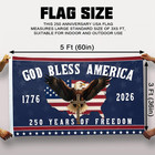 250 Anniversary Usa Flag 3  3x5 Ft Double Sided 3 Layers Patriotic Flags - 4th