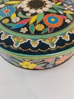 England Daher Embossed Tin Trinket Storage Decor Container Floral 8  Vintage 