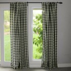 Lovemyfabric Gingham checkered Polyester Curtain Window Treatment decor Panel